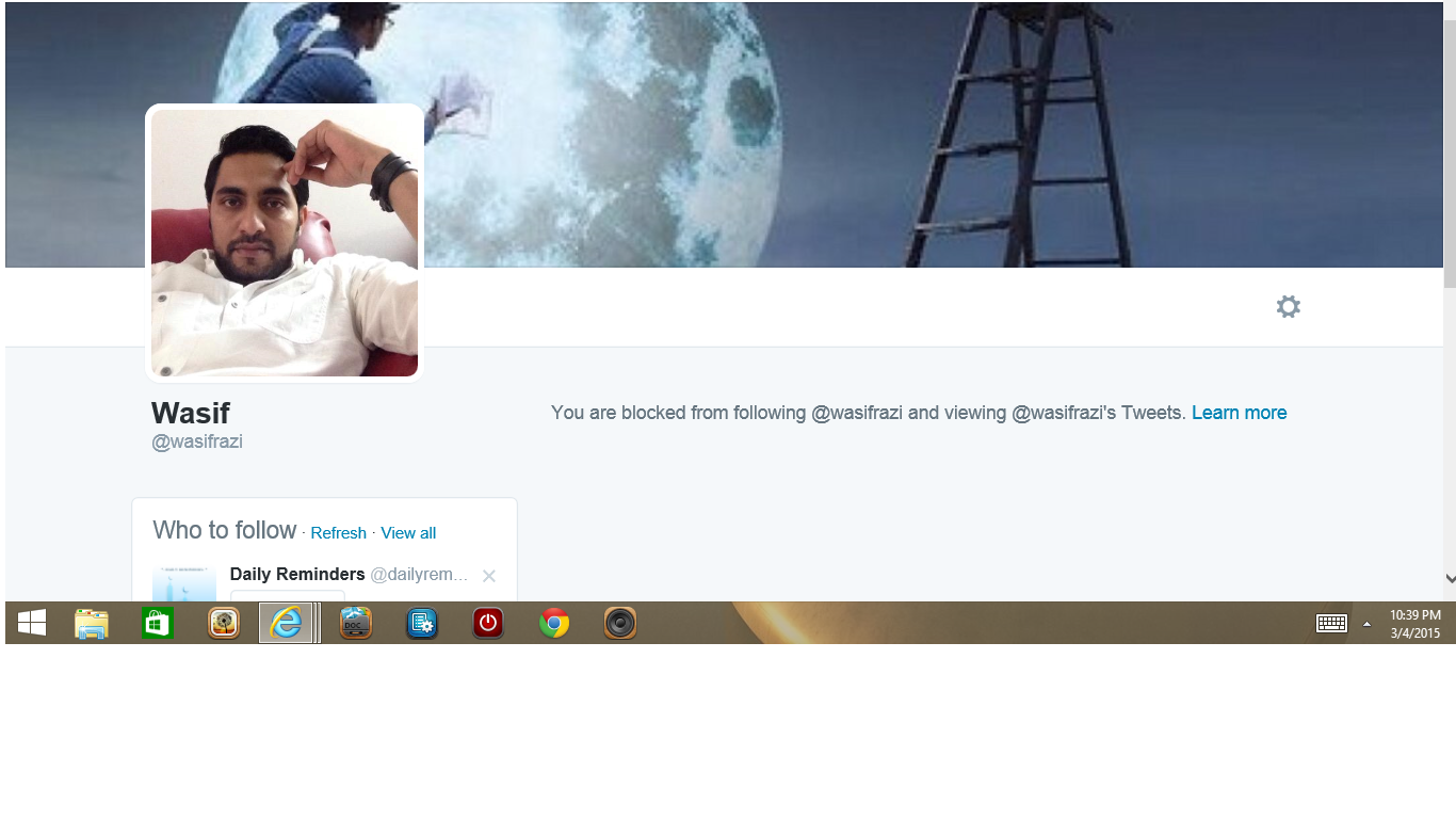 Blocked by 2 Wasif