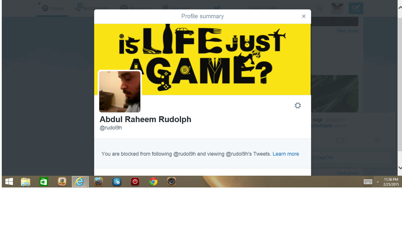 Blocked by Abdul