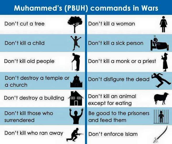 Mohammads Commands in Wars
